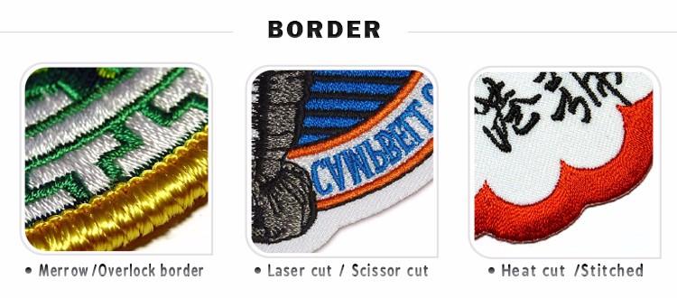 High quality adhensive backing Embroidery patch