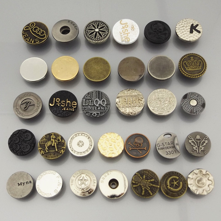 Custom Metal Tack Button For Jeans