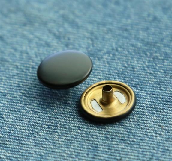 Black Snap Press Metal Button